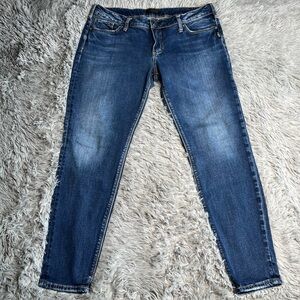 Silver Jeans Womens Size 33 Suki Skinny Denim Blue Plus